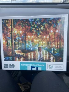 Konvolut 2 Puzzles - Romantische Straßenszene 1000 Teile, Tierhaus 500 Teile - Bild 1 von 4