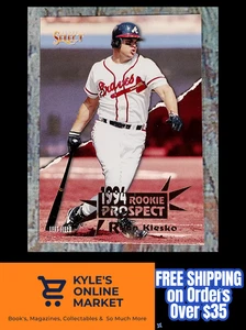 Ryan Klesko Atlanta Braves Score Select 1994 Rookie Prospect #197 - Imagen 1 de 5