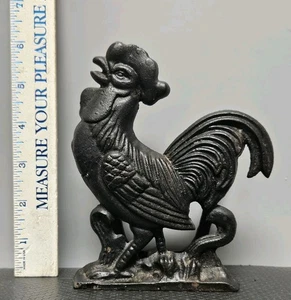 Tovagliolo/Posta Gallo in Gallo in Ghisa - 6" altezza x 5" larghezza *così com'è LEGGI* - Foto 1 di 14