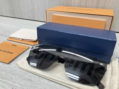 Gafas de sol Louis Vuitton x Supreme Z0986U máscara negras auténticas Foto 1 de 4