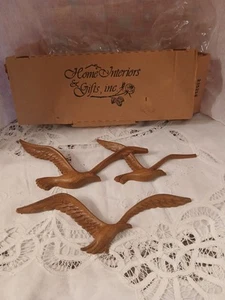 Vintage Home Interiors Vögel im Flug Wanddekoration - Holzimitat, Neu im Karton Verkauf - Bild 1 von 2