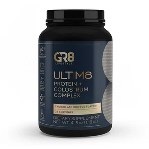 Ultim8 Protein + Colostrum Complex - Chocolate Truffle (28 Servings) - Picture 1 of 8