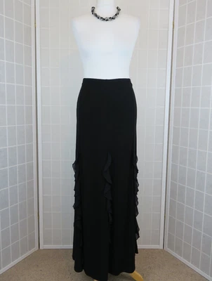 Windsmoor Maxi Skirt Size XL Tall Black Chiffon Ruffles 39" Long Party Gypsy - Image 1 of 4