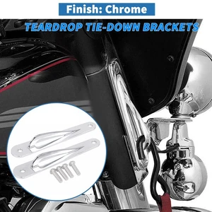 Tie-Down Brackets Teardrop For Harley Electra Glide Road King 1994-2023 FLHRC - Picture 1 of 9
