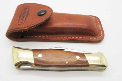 Y40) CUCHILLO PLEGABLE CAMILLUS #4 "JIM CAZADOR DE BAGRES" CON ESTUCHE Foto 1 de 4