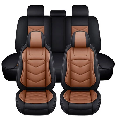 For JEEP Wrangler Car Seat Cushion Covers Front Rear Full Set Leather Protectors - Image 1 of 4