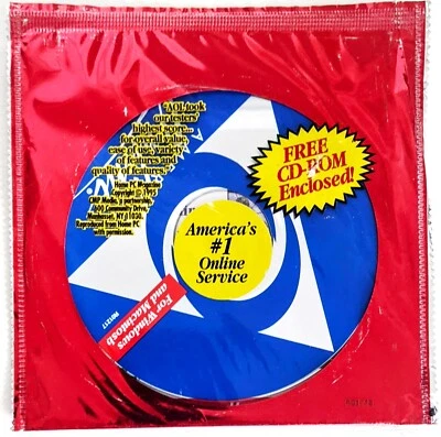 "Red Foil" America Online Collectible / Install Disc, Vintage AOL CD v3.0 Sealed - Image 1 of 2