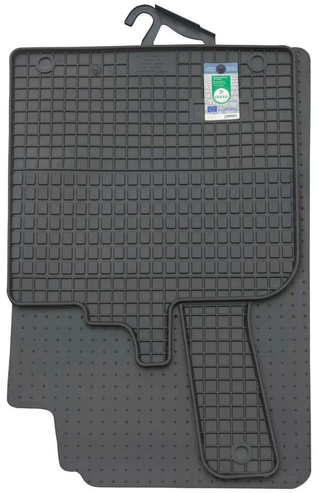 Rubber mats 2 pieces black for Smart Fortwo from 03/2007-10/2014 fit Petex - Image 1 of 4