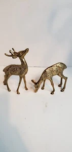 Paar Messing Hirsche, Hirsch & Reh, Made in Taiwan, R.O.C. - Bild 1 von 6