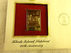 Rhode Island 200th anniversary special stamp and metal replicate, 1 1/2" by 1"