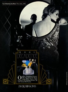 1987 Decadence Helmut Newton Body perfume vintage 1-page MAGAZINE AD - Picture 1 of 1