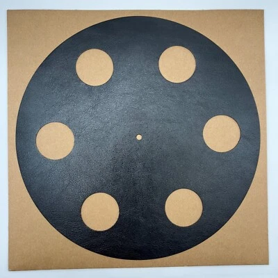 Коврик проигрывателя пористый дизайн натуральная кожа черный для micro seiki - Изображение 1 из 2