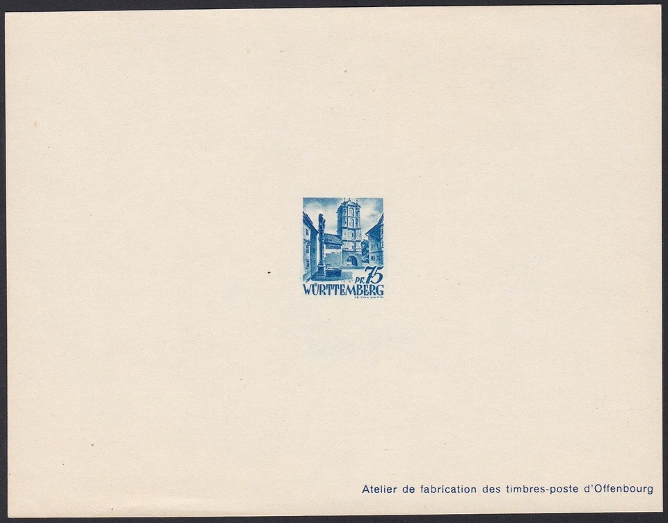 Germany Occu. Wurttemberg Sc8N11 Architecture Town Gate of Wangen, Allgau, Proof - Image 1 of 1