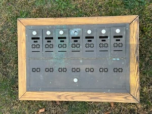 VTG Brass Bommer industries 8 Mailbox Doors Recessed Mounted NO LOCKS NO KEYS - Picture 1 of 17