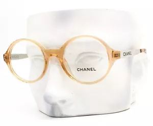 Chanel Eyeglasses Glasses 3411 Crystal Clear Warm Brown 47-20-140 No case - Picture 1 of 8
