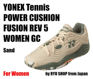 YONEX Tennis Shoes POWER CUSHION FUSION REV WOMEN GC SHTF5LGC 585 Sand - Picture 1 of 6