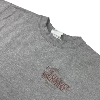 Margaritaville Men's "It's 5 O'Clock Somewhere" Pullover Sweatshirt Gray • Small - Image 1 of 4