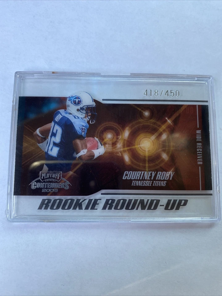 2005 Playoff Contenders Courtney Roby Rookie Round-Up RC #RU-34 #ed 418/450 WR - Image 1 of 2