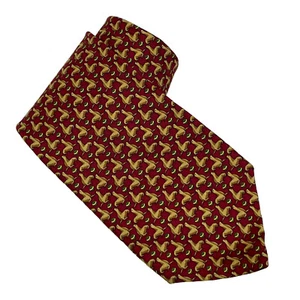 Brooks Brothers Makers Merchants Men's Necktie Silk Red Brown Novelty Seals 3.5" - Picture 1 of 5