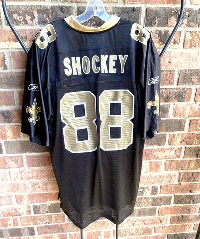 NFL Jeremy Shockey 88 New Orleans Saints Reebok Black Jersey Men L Cover