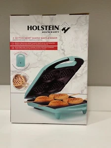 Holstein Housewares 4 Section Heart Shaped Waffle Maker - NIB - Picture 1 of 6