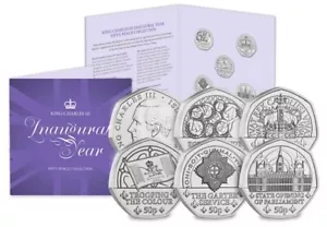 King Charles lll - British Royalty x5 50p Coin Set - Bild 1 von 7