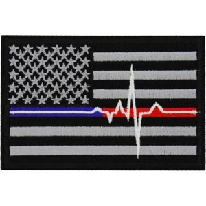 EMT Amerikanische Flagge Ersthelfer Aufnäher Bügelbild gestickter Aufnäher 3" x 2" - Bild 1 von 3