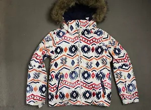 Roxy Snowboard Jacket Girls Size Medium Dry Flight 10K Blue Ski Winter Coat - Picture 1 of 15