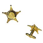 Chicago Police Star Cufflinks: Command Staff / Exempt Rank (1 Pair) (Choose Y...