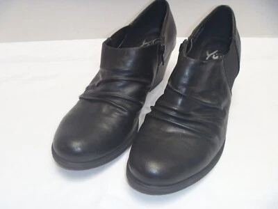 Zapatos para mujer Yuu talla 9M Marry Slouch botín de cuero negro bomba shootie Foto 1 de 4