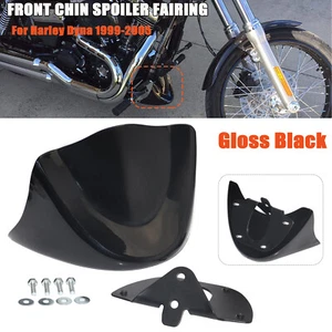 Chin Fairing Front Spoiler Black For Harley Dyna Wide Glide FXDWG Low Rider FXD - Bild 1 von 9