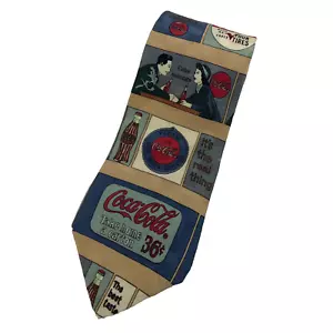 Coca Cola Multicolor Coca Cola Silk 57 x 4.00 Mens Tie - Picture 1 of 5
