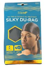 Titan Premium Silky Du-Rag - Tea Tree & Coconut Oil Treatment - #82203 Black