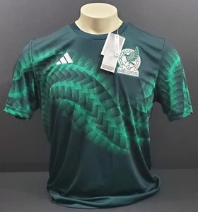 Camiseta deportiva previa al partido de Adidas FMF México, verde/blanca, talla M - Imagen 1 de 11