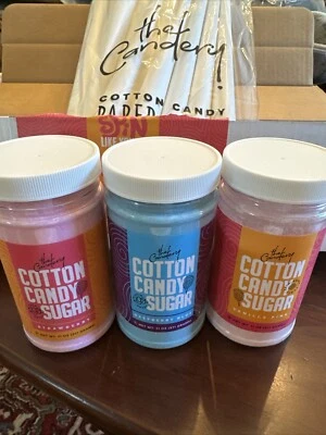 The Candery Cotton Candy Floss Sugar (3-Pack) Includes 50 Paper Cones - Изображение 1 из 4