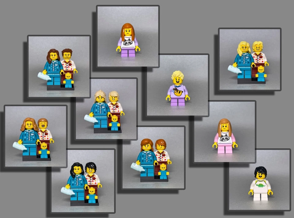LEGO® Figuren Familie PYJAMA Eltern Kinder Baby Junge Mädchen - Bild 1 von 1