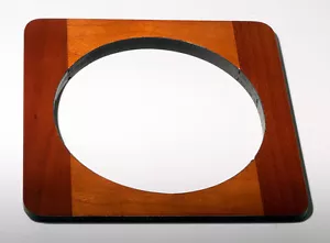 1 Lens Board 4.5"sq. RC for Deardorff, Solid Cherry, 89mm hole, cherry finish - Picture 1 of 1