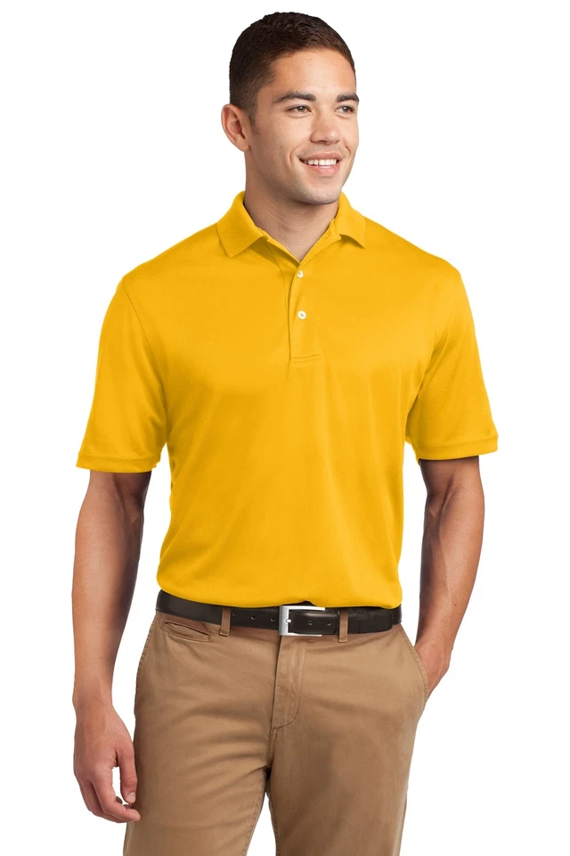 Camisa polo Sport-Tek K469 para hombre manga corta que absorbe la humedad Dri-Mesh elegante Foto 1 de 1