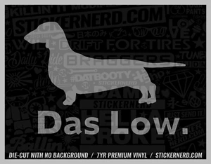Das Low Dachshund Sticker - Car Decals - Funny Window Decal Cars Euro Stickers - Picture 1 of 6