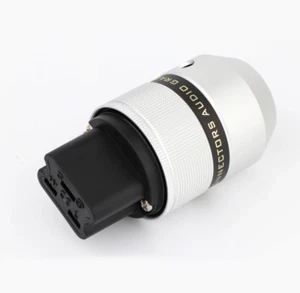 Cable de alimentación de audio C19 conector IEC CA 20A hembra enchapado en oro 24K enchufe de una sola pieza - Imagen 1 de 5