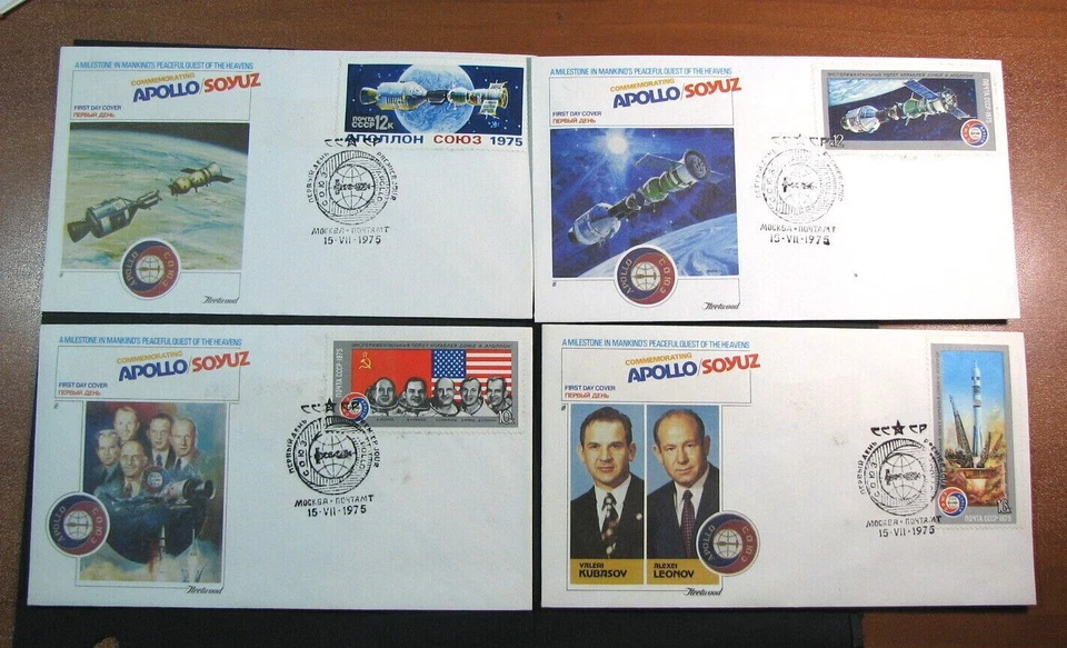 FDC Russia Scott# 4338-4341 Apollo/Soyuz 1975 Used L534 (1) - Image 1 of 1
