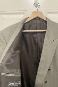 Jones New York Men's Wool Blend Blazer 44R, Double Breasted Coat Jacket - Picture 1 of 12