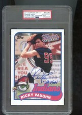 2014 Topps Major League Charlie Sheen Ricky Vaughn AUTO Autograph Card PSA/DNA