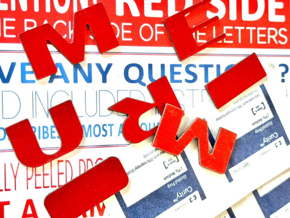 DKM | BUMPER INSERTS RED FOR H3 FRONT LETTERS NOT DECALS - Image 1 of 1