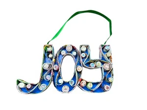 7,5" breites Büttenpapier gequillt Freude Ornament Recyclingpapier künstlerisch - Bild 1 von 2