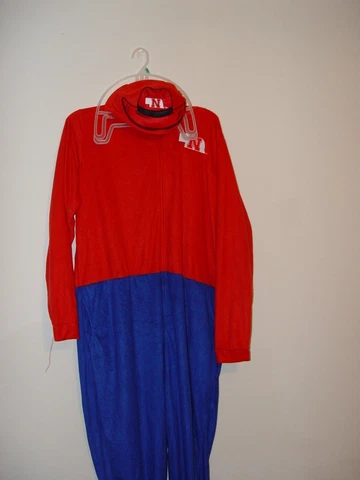 Rare 2019 Nebraska Cornhuskers NCAA Adult One Piece Mansie XL Sleep Pajamas Cover