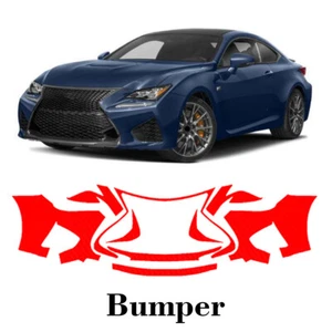 Front bumper PreCut PPF Paint Protection Film For Lexus RC-F 2015-2019 - Picture 1 of 6