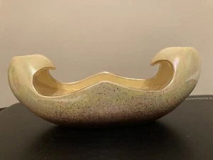 Vintage Royal Winton Yellow Brown Lustre Glazed Candle Holder Bowl Centre Piece - Picture 1 of 7