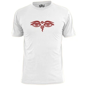 Mens Buddha Eyes T Shirt Buddhism Enlightenment Religion - Picture 1 of 2
