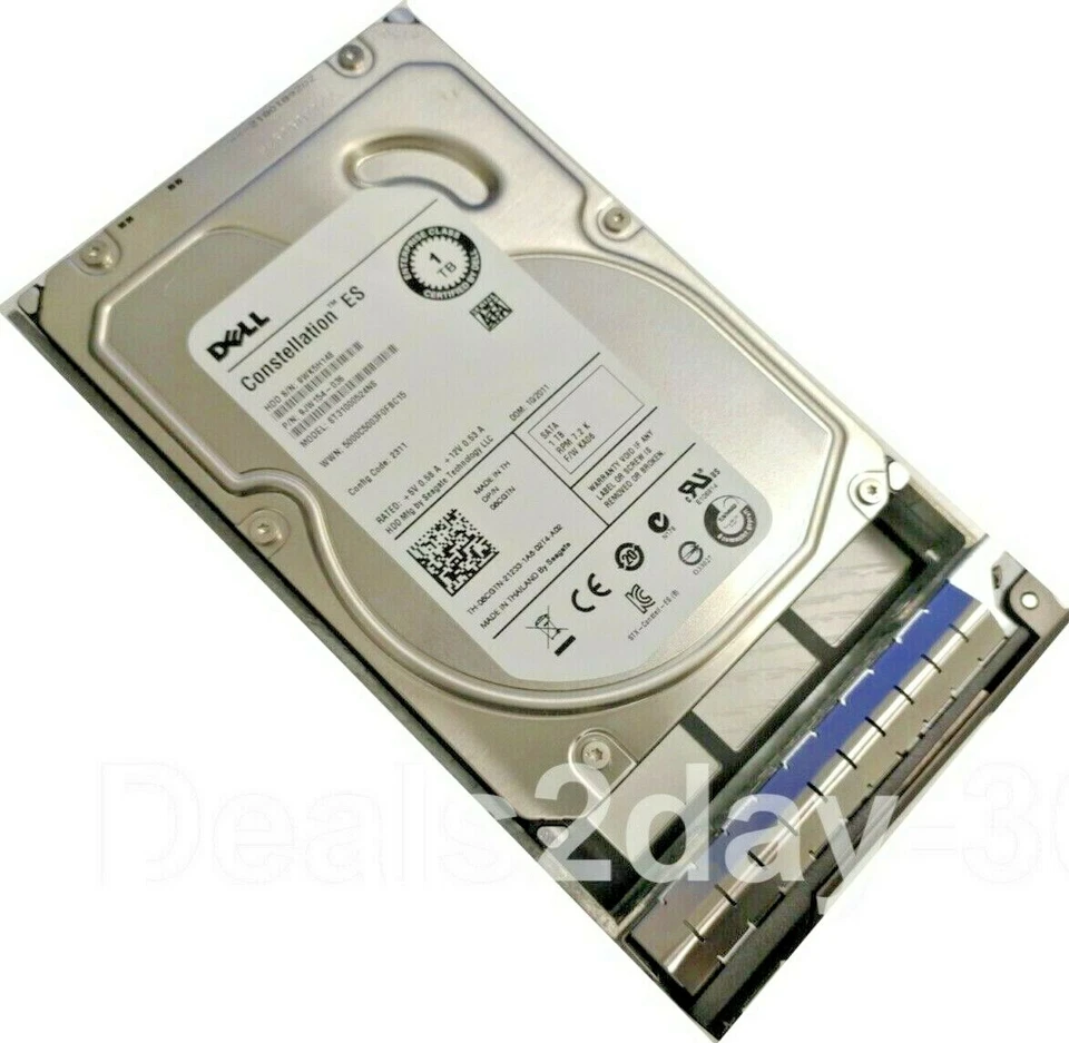 DELL 08CGTN SEAGATE ST31000524NS 1TB 7.2K SATA 3.5 W/ Caddy - Image 1 of 4